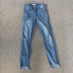 Madewell 9” high riser skinny jeans sz 25